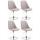 4er Set Sthle HLO-CP52 Stoff ~ grau