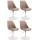 4er Set Sthle HLO-CP53 Stoff ~ taupe
