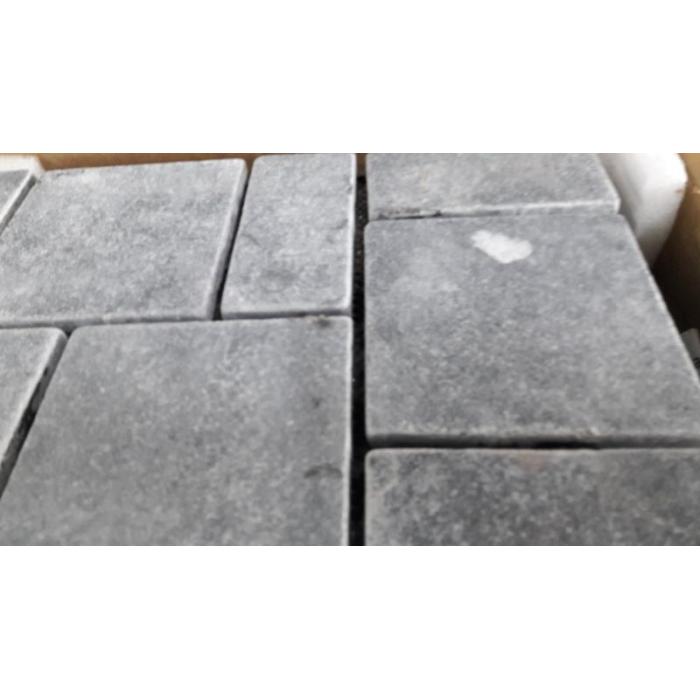 B-Ware (Kunststoff defekt/Klebereste SK6) | Steinfliese HWC-K70 Steckfliese Naturstein 11x je 30x30cm = 1m ~ dunkelgrau