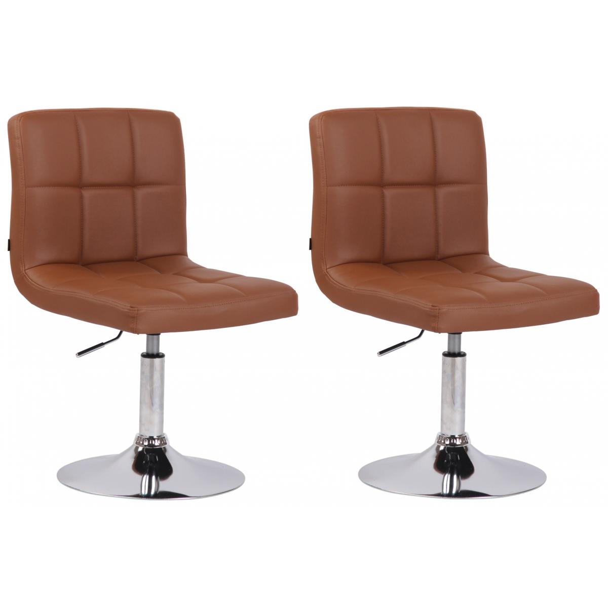 2er Set Lounger HLO-CP53 V2 Kunstleder ~ hellbraun