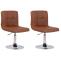 2er Set Lounger HLO-CP53 V2 Kunstleder ~ hellbraun