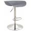 4er Set Barhocker HLO-CP58 Kunststoff chrom ~ grau