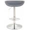 4er Set Barhocker HLO-CP58 Kunststoff chrom ~ grau