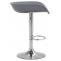 4er Set Barhocker HLO-CP58 Kunststoff chrom ~ grau