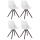 4er Set Sthle HLO-CP8 Kunstleder Rund cappuccino ~ wei