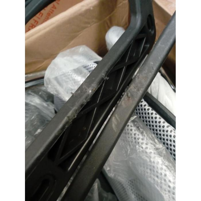 B-Ware (Kratzer SK4) | 2er-Set Konferenzstuhl HWC-K51, Besucherstuhl Freischwinger, 150kg belastbar Stoff/Textil ~ grau