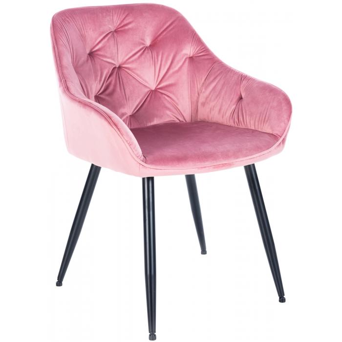 Besucherstuhl HLO-CP14 Samt ~ rosa