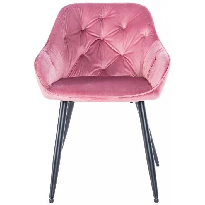 Besucherstuhl HLO-CP14 Samt ~ rosa
