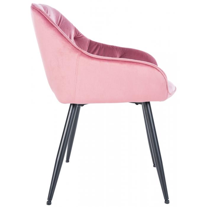 Besucherstuhl HLO-CP14 Samt ~ rosa