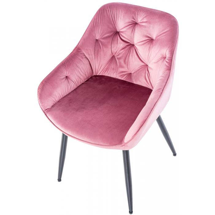 Besucherstuhl HLO-CP14 Samt ~ rosa