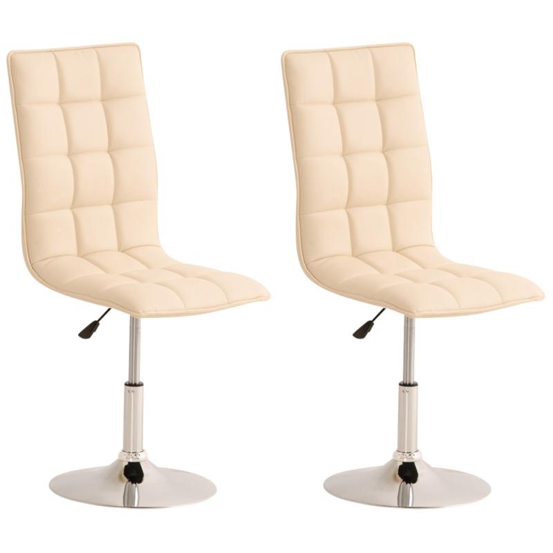 2er Set Esszimmersthle HLO-CP21 ~ creme