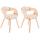 2er Set Sthle HLO-CP61 Kunstleder ~ natura/creme