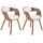 2er Set Sthle HLO-CP61 Kunstleder ~ walnuss/wei