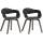 2er Set Sthle HLO-CP61 Kunstleder ~ schwarz/grau