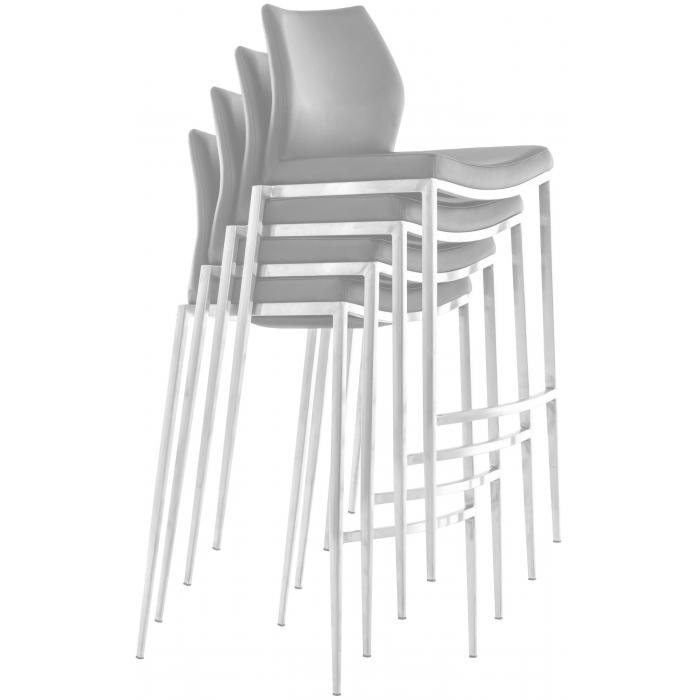 Barhocker HLO-CP71 Kunstleder schwarz ~ schwarz