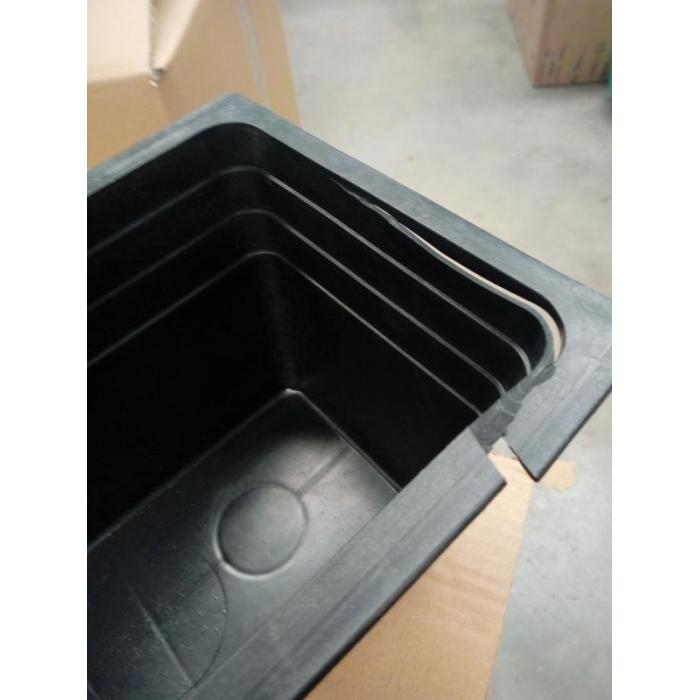 B-Ware (Pflanzkasten gebrochen SK3) | Pflanzkasten HWC-L21, Pflanzkbel Hochbeet eckig 41x63x23cm Akazie Holz MVG, braun