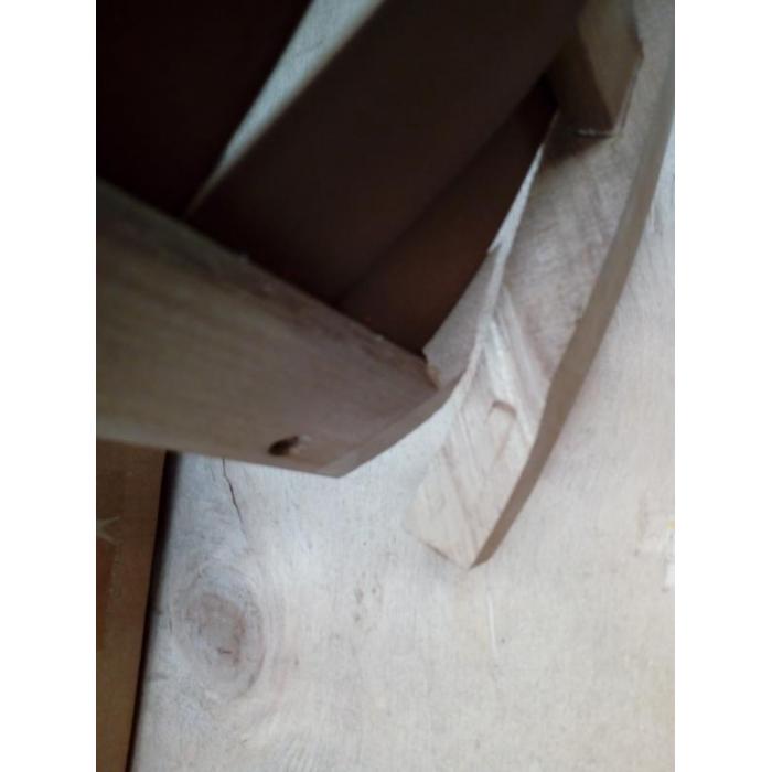 Defekte Ware (Rand gebrochen SK5) | Eck-Wschekorb HWC-H87, Wschebox Wschesortierer, Holz 70L 66x53x38cm ~ braun