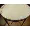 B-Ware (1x Platte hat Macken SK2) | 2er-Set Beistelltisch HWC-K46, Kaffeetisch Loungetisch Marmor-Optik MDF ~ wei-gold