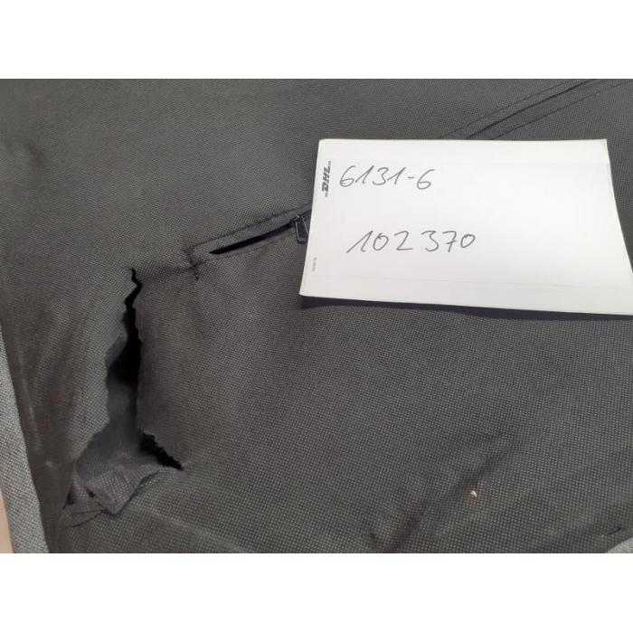 B-Ware (Stoff unten gerissen SK1) | Schlafsofa HWC-M79 Gstebett Schlaffunktion Liegeflche 180x110cm ~ Stoff dunkelgrau