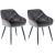 2er Set Esszimmersthle HLO-CP13 ~ dunkelgrau