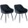 2er Set Esszimmerstühle HLO-CP13 ~ schwarz