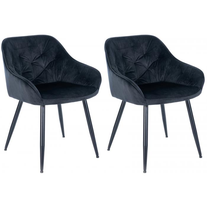 2er Set Esszimmersthle HLO-CP13 ~ schwarz