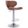 2er Set Barhocker HLO-CP29 V2 Kunstleder chrom ~ hellbraun