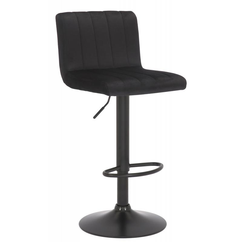 Barhocker HLO-CP231 Samt ~ schwarz