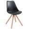 4er Set Sthle HLO-CP8 Kunstleder Natura Square ~ schwarz