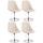 4er Set Esszimmersthle HLO-CP14 Kunstleder ~ creme