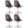 4er Set Esszimmersthle HLO-CP14 Kunstleder ~ braun