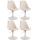 4er Set Esszimmersthle HLO-CP15 Kunstleder ~ creme