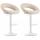 2er Set Barhocker HLO-CP286 Stoff wei ~ creme