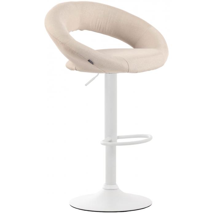 2er Set Barhocker HLO-CP286 Stoff wei ~ creme