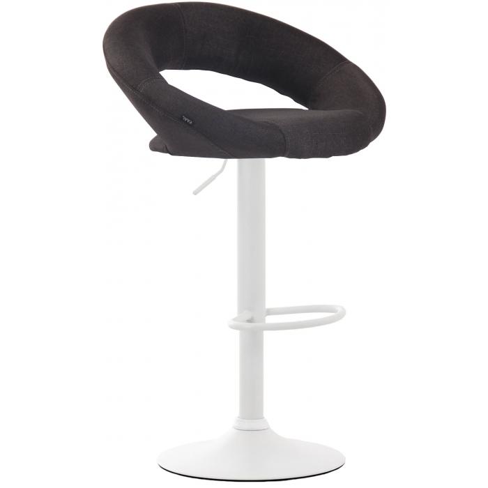 2er Set Barhocker HLO-CP286 Stoff wei ~ dunkelgrau