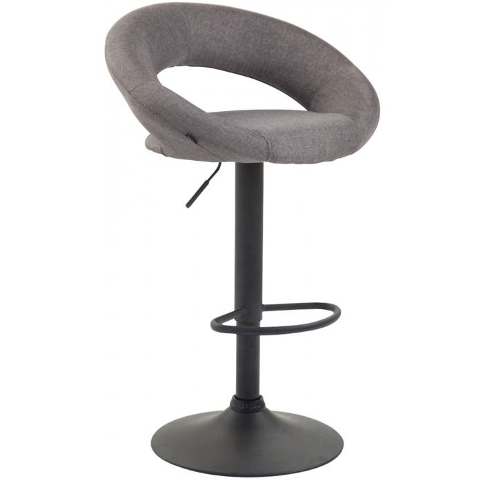 2er Set Barhocker HLO-CP286 Stoff schwarz ~ grau