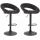 2er Set Barhocker HLO-CP286 Stoff schwarz ~ dunkelgrau