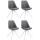 4er Set Stühle HLO-CP82 Stoff Rund weiß ~ dunkelgrau 4er Set Stühle HLO-CP82 Stoff Rund weiß ~ dunkelgrau