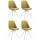 4er Set Sthle HLO-CP82 Stoff Rund wei ~ grn