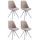 4er Set Sthle HLO-CP82 Stoff Rund wei ~ taupe