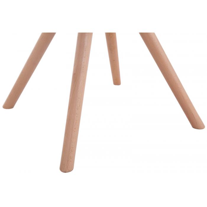 4er Set Stühle HLO-CP82 Stoff Natura Rund ~ grün