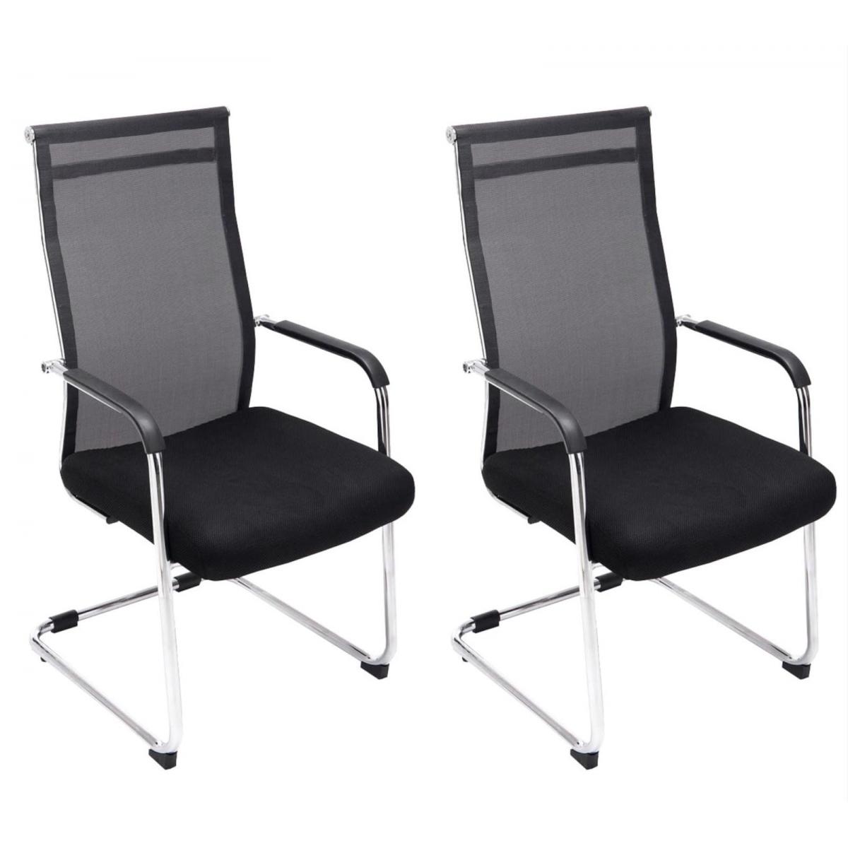 2er Set Besuchersthle HLO-CP18 ~ schwarz