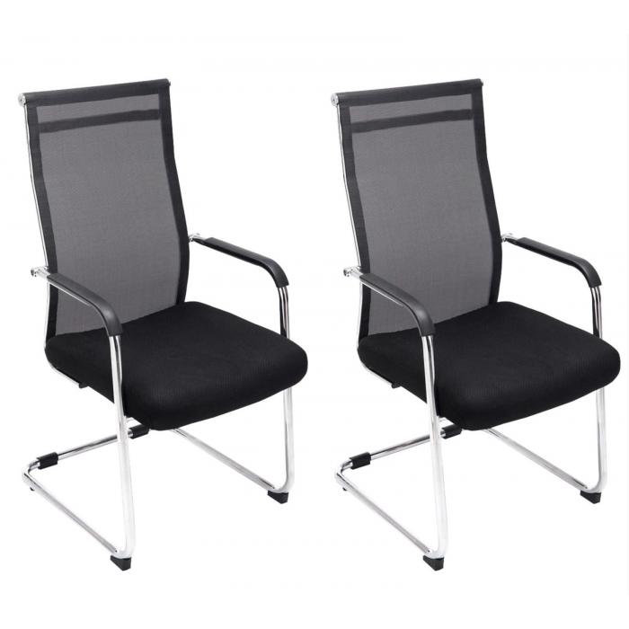 2er Set Besuchersthle HLO-CP18 ~ schwarz