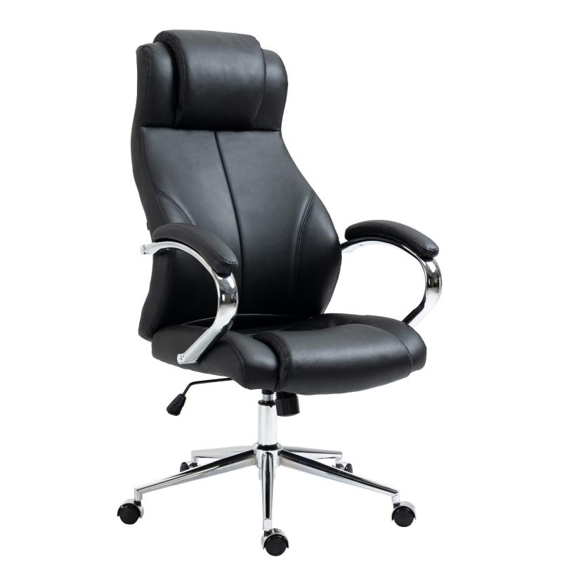 Brostuhl HLO-CP145 Echtleder ~ schwarz