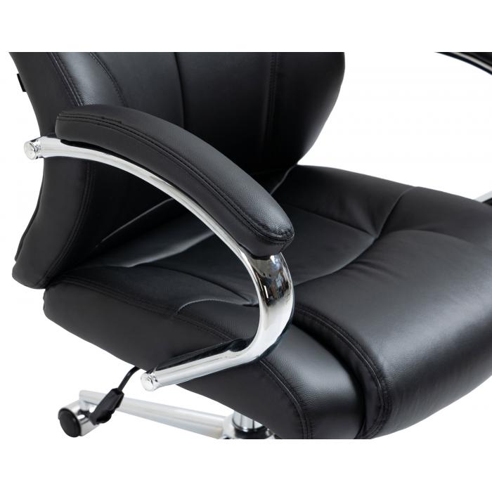 Brostuhl HLO-CP145 Echtleder ~ schwarz