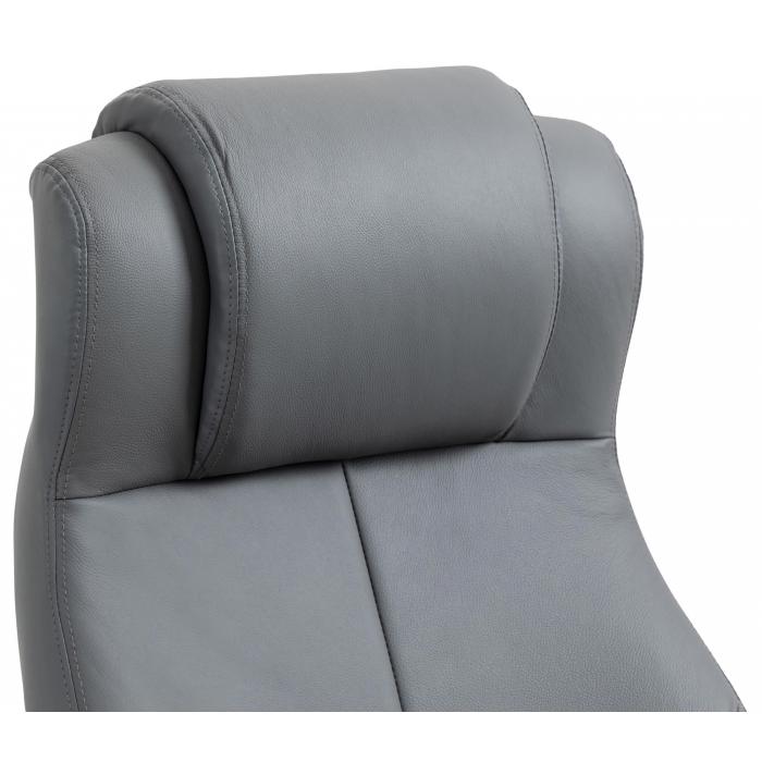 Brostuhl HLO-CP145 Echtleder ~ grau