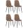 4er Set Sthle HLO-CP49 Stoff ~ braun