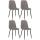 4er Set Sthle HLO-CP49 Stoff ~ grau