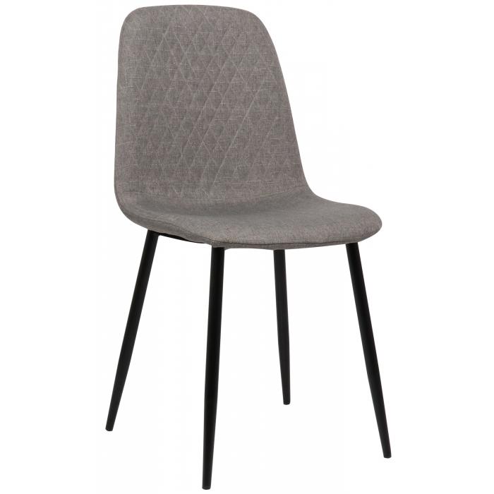 4er Set Sthle HLO-CP49 Stoff ~ grau