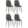 4er Set Sthle HLO-CP49 Stoff ~ dunkelgrau